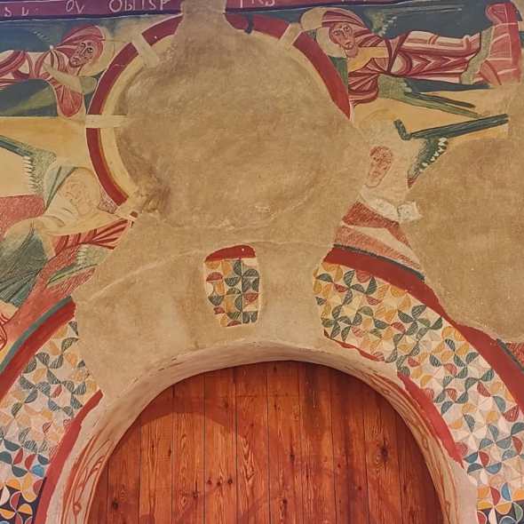 Boí - Esglèsia de Sant Joan de Boí - Pintures pòrtic