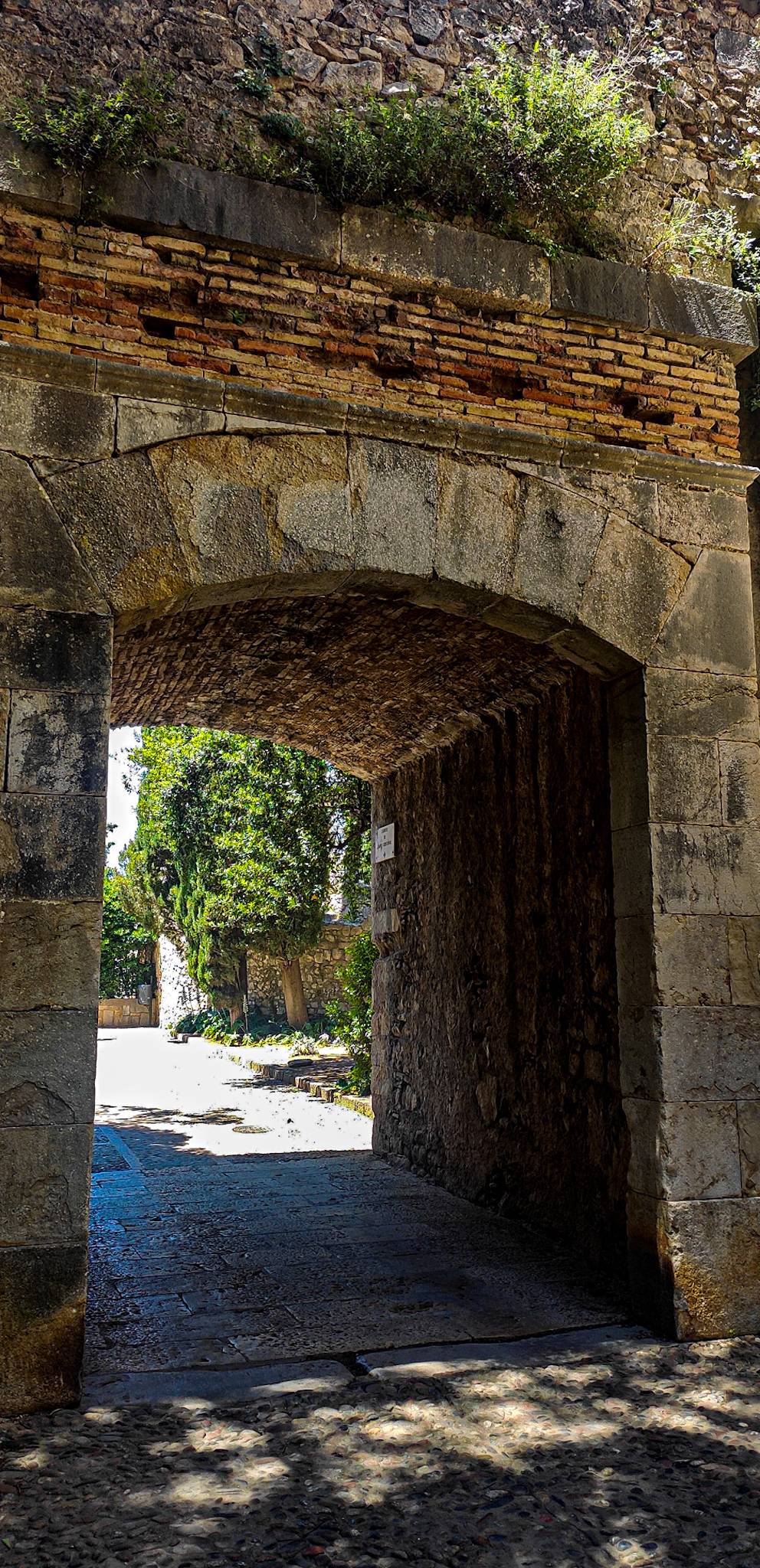 Detalle muralla de Girona