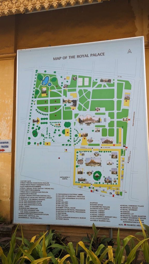 Camboya - Palacio Real Phnom Penh - plano