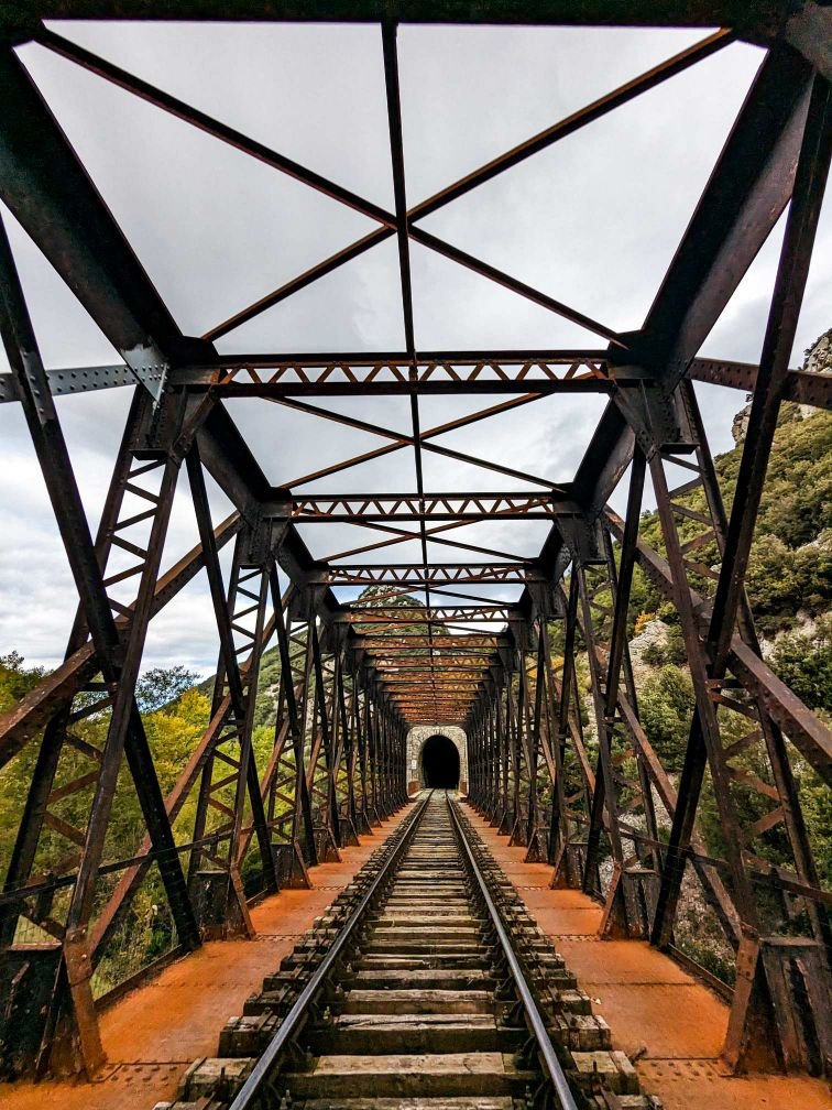 Francia - Axat - Vélorail- Puente metálico